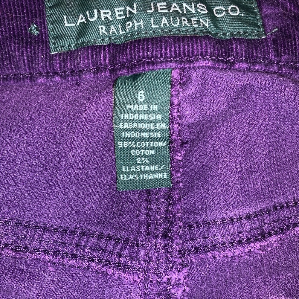 Lauren Ralph Lauren Deep Purple Straight Leg Pants size 6 - Picture 6 of 9